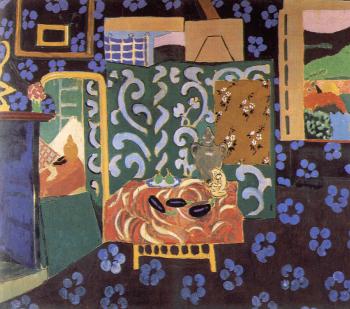 Henri Emile Benoit Matisse : Interior with aubergines